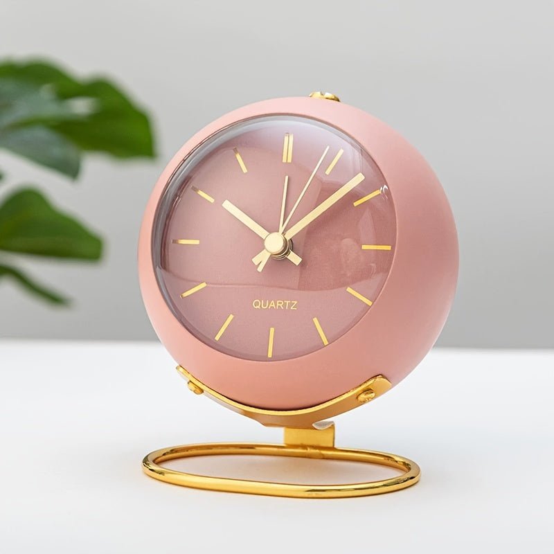 Skanto | Réveil Silencieux Retro Buzzley – Horloge Analogique Métal Vintage avec Lumière Nocturne