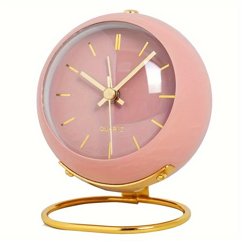 Skanto | Réveil Silencieux Retro Buzzley – Horloge Analogique Métal Vintage avec Lumière Nocturne