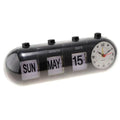 Horloge de table avec calendrier et cadran analogique