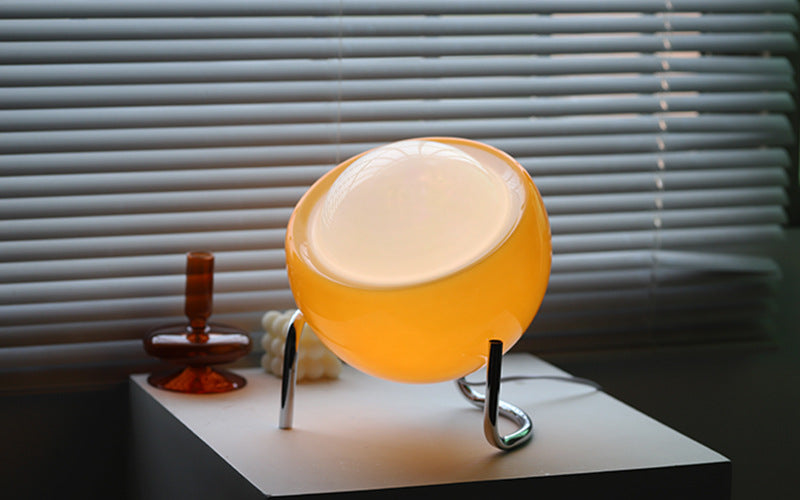 LAMPE DE TABLE EN VERRE RÉTRO - ÉCLAIRAGE NORDIQUE ATMOSPHÉRIQUE