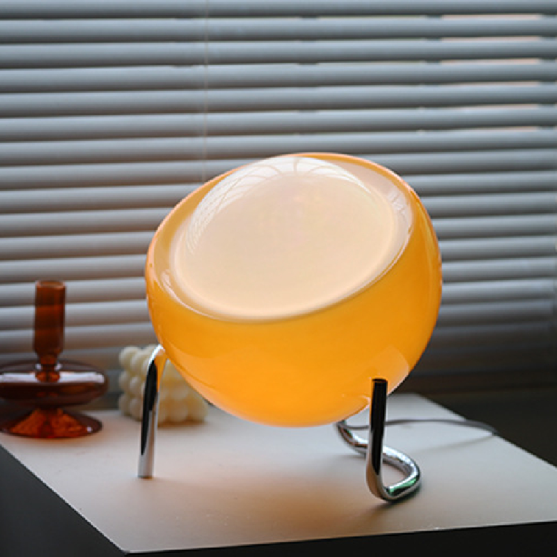 LAMPE DE TABLE EN VERRE RÉTRO - ÉCLAIRAGE NORDIQUE ATMOSPHÉRIQUE