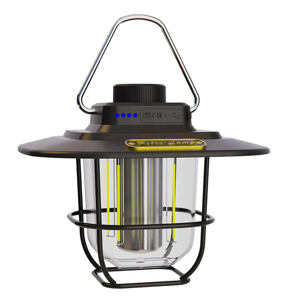 Lampe de Camping LED Retro Rechargeable - NostalgiaGlow