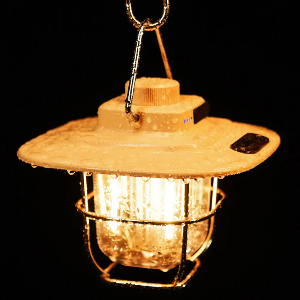 Lampe de Camping LED Retro Rechargeable - NostalgiaGlow
