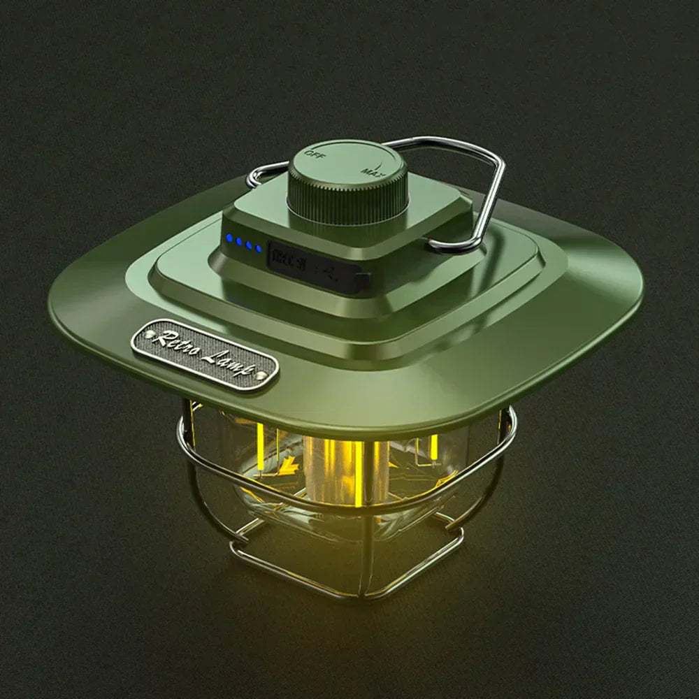 Lampe de Camping LED Retro Rechargeable - NostalgiaGlow