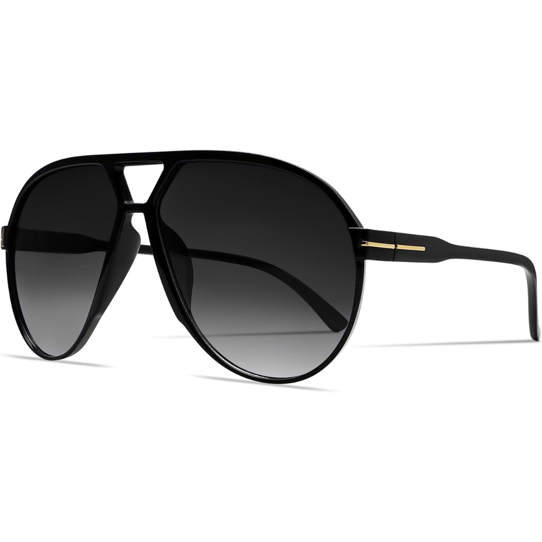 Lunettes de soleil aviateur rétro surdimensionnées - Amara