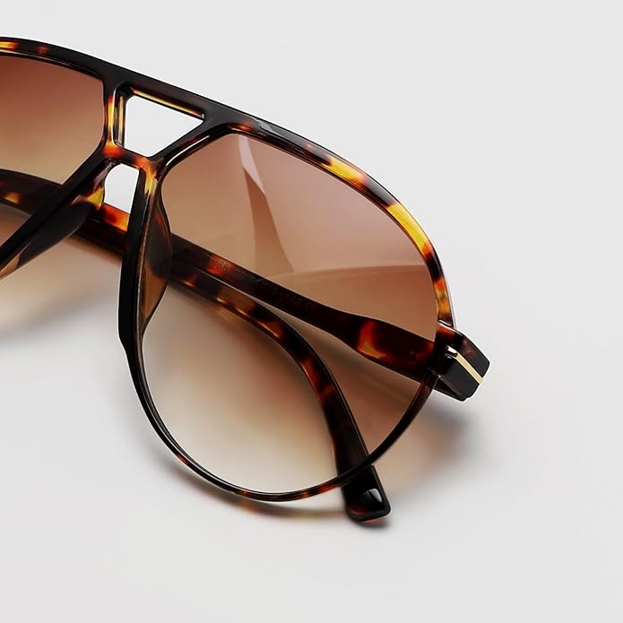 Lunettes de soleil aviateur rétro surdimensionnées - Amara