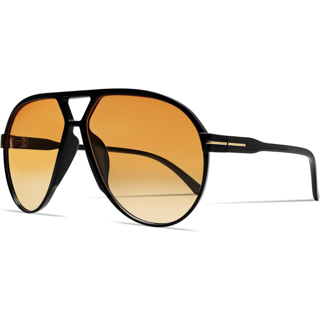 Lunettes de soleil aviateur rétro surdimensionnées - Amara