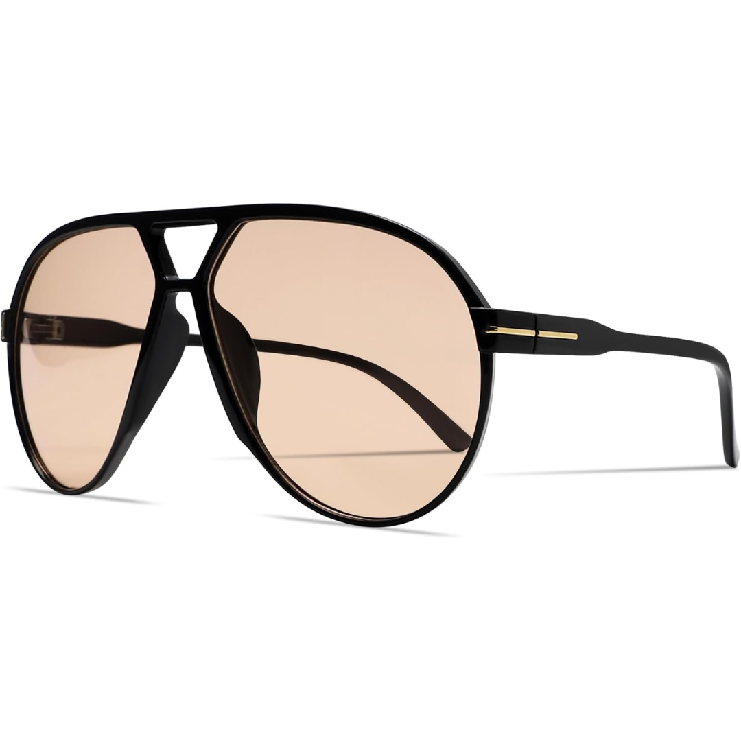 Lunettes de soleil aviateur rétro surdimensionnées - Amara
