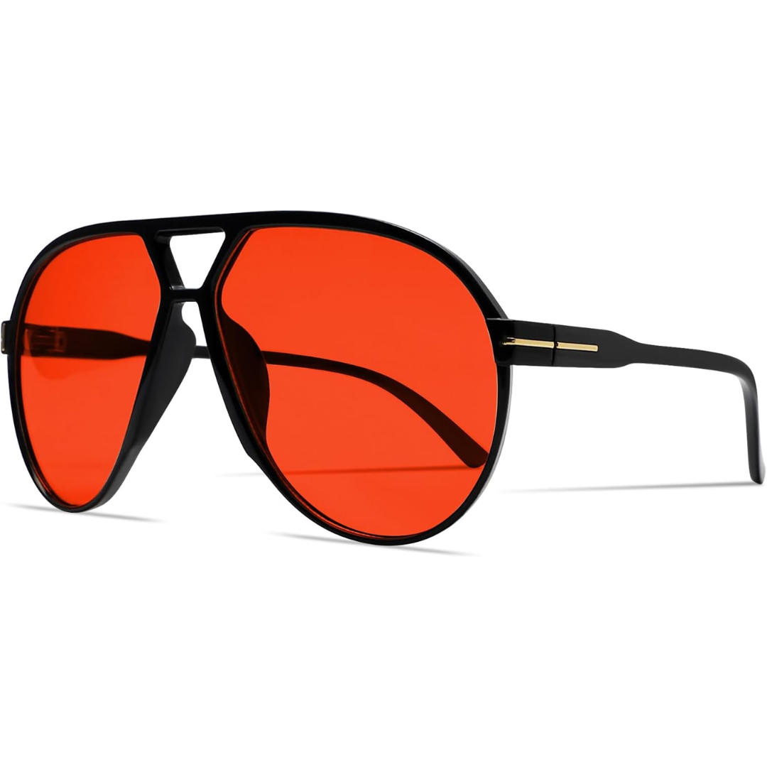 Lunettes de soleil aviateur rétro surdimensionnées - Amara