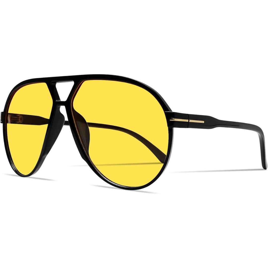 Lunettes de soleil aviateur rétro surdimensionnées - Amara