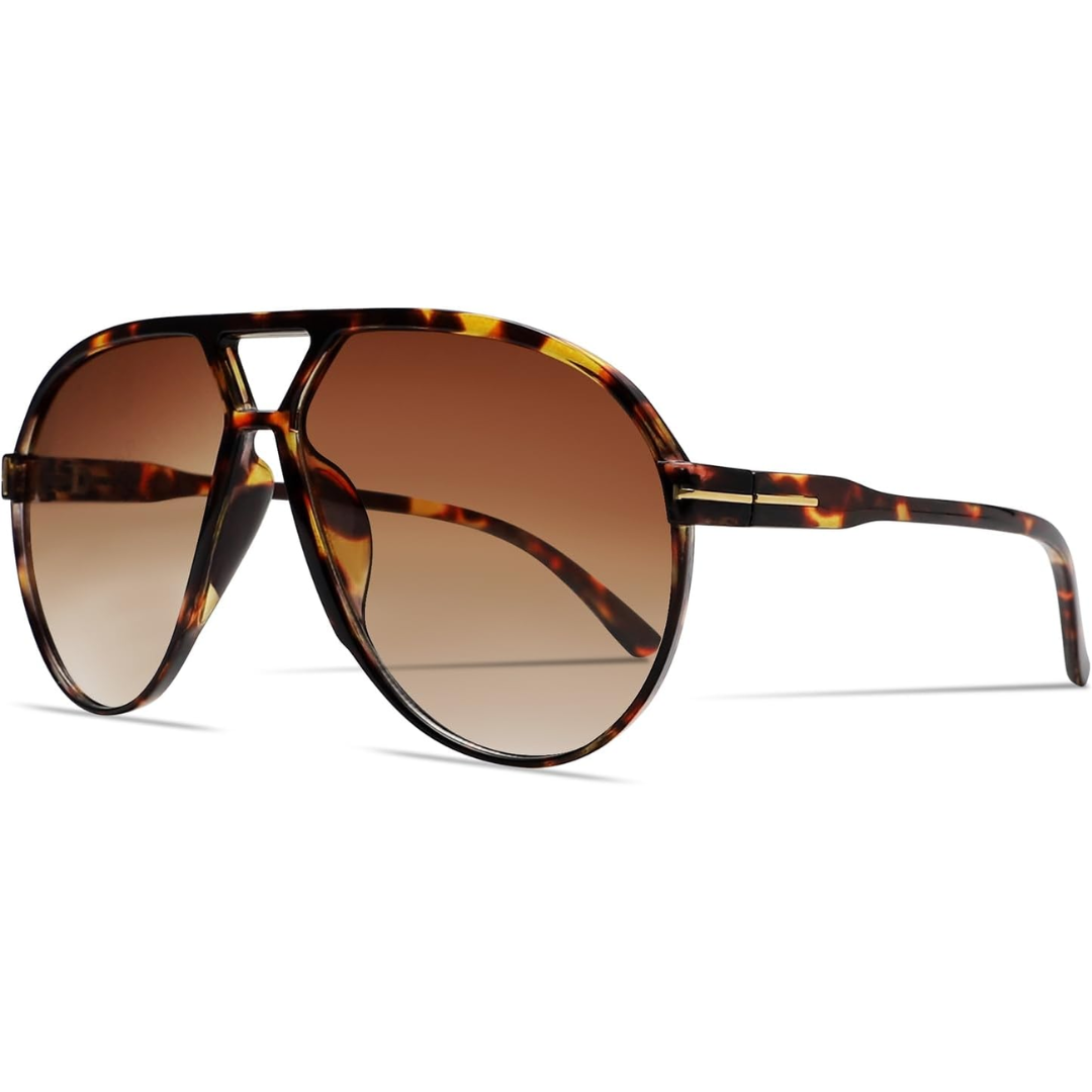 Lunettes de soleil aviateur rétro surdimensionnées - Amara