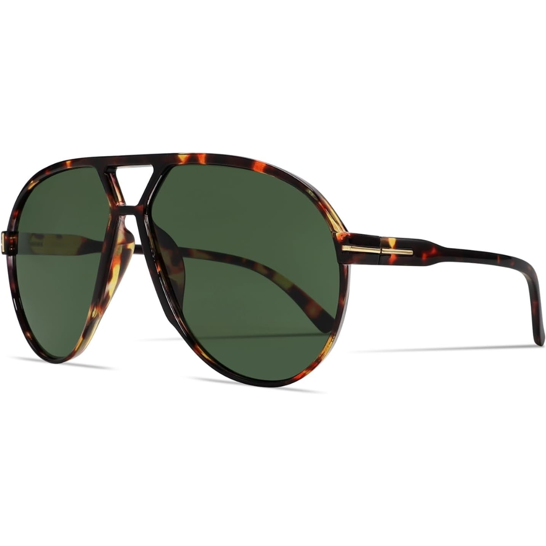 Lunettes de soleil aviateur rétro surdimensionnées - Amara