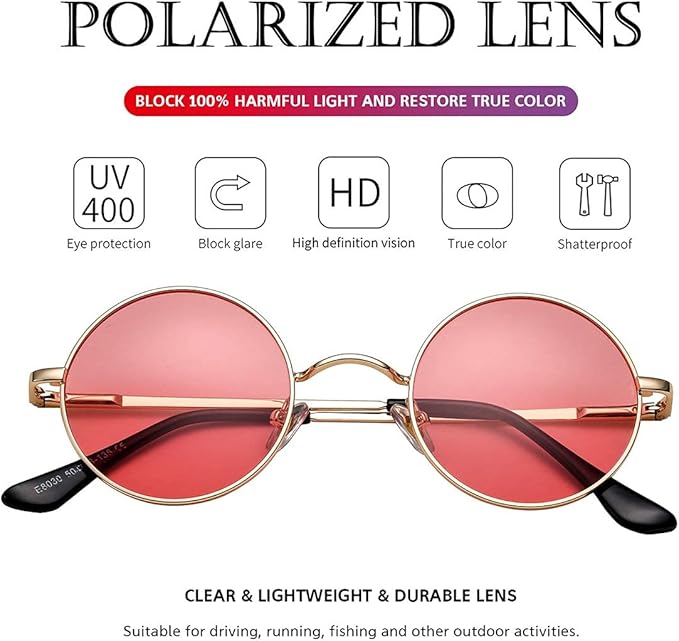 Lunettes de soleil rondes polarisées rétro - Lennon