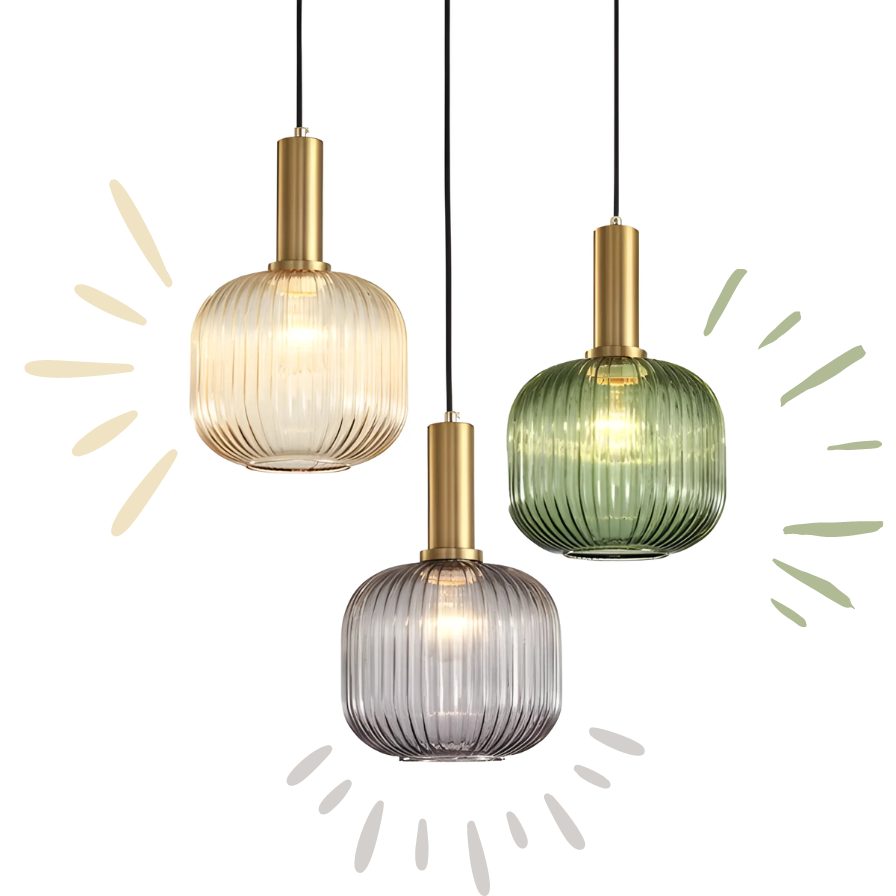 Lampe Suspendue Rétro en Verre - ColorVibe
