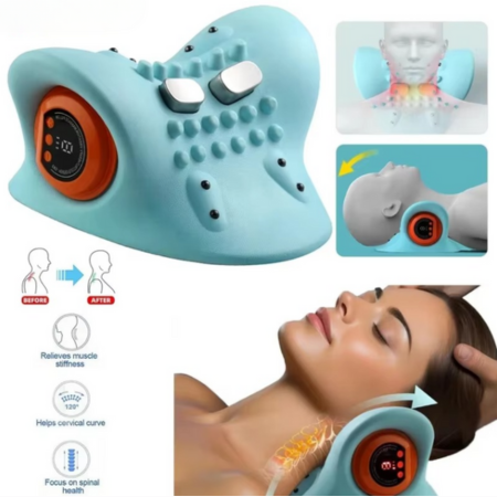 Skanto | Massager Cervical Électrique – Soulagement Intelligent de la Douleur au Cou avec Chaleur & Thérapie par Pulsations