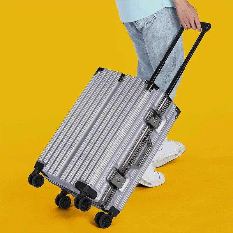 Valise Rigide en Aluminium Robuste pour Hommes et Femmes