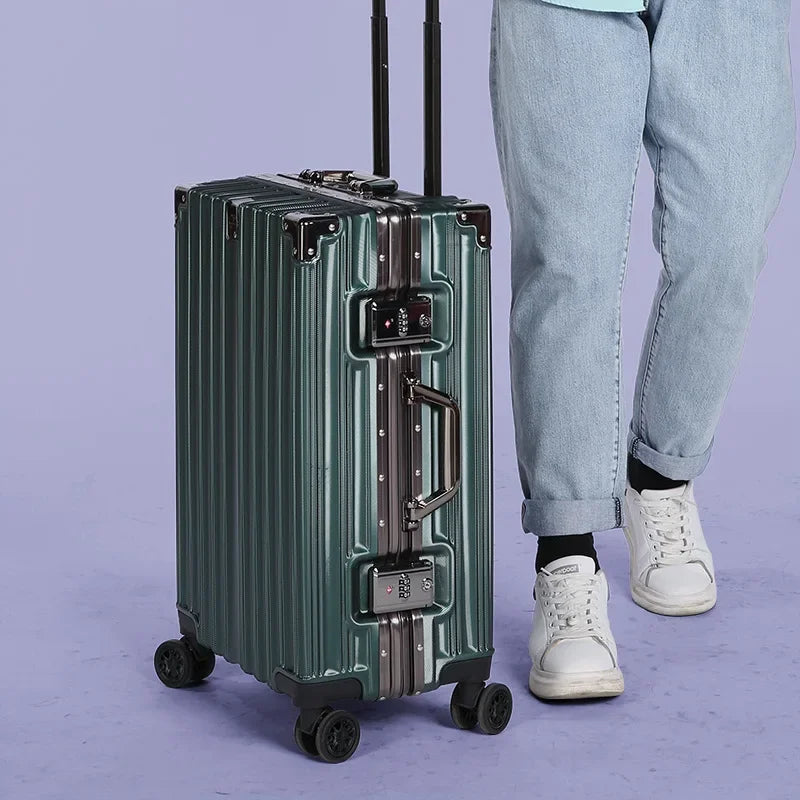 Valise Rigide en Aluminium Robuste pour Hommes et Femmes