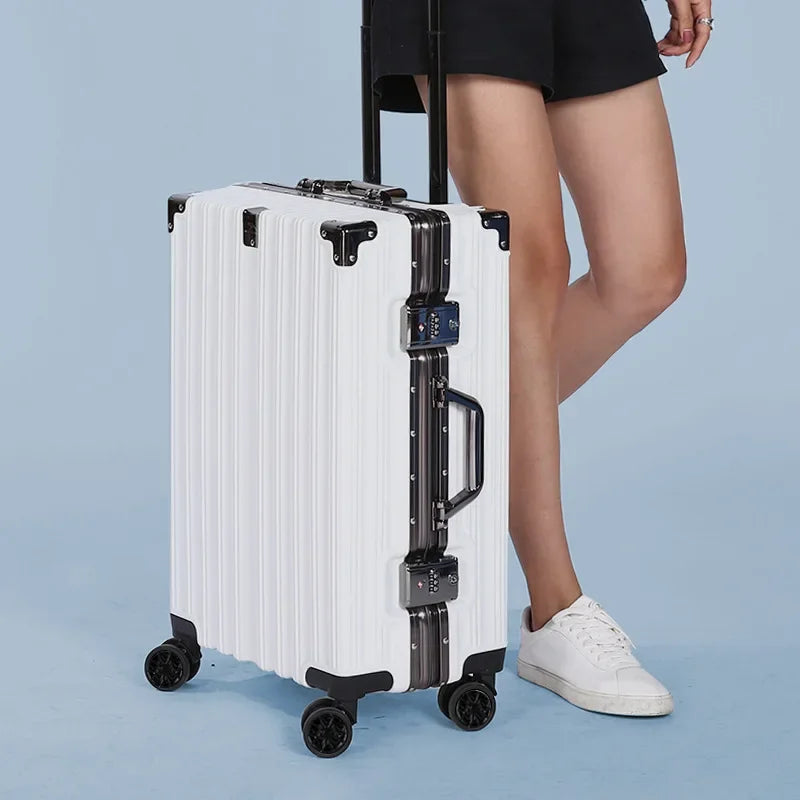 Valise Rigide en Aluminium Robuste pour Hommes et Femmes