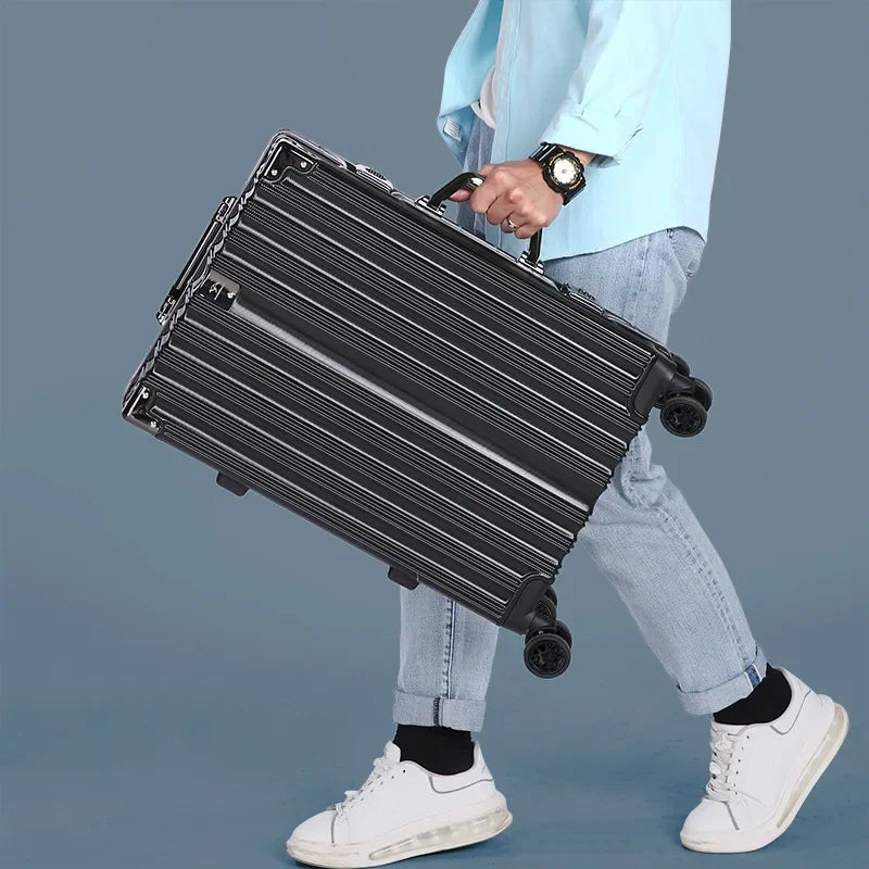 Valise Rigide en Aluminium Robuste pour Hommes et Femmes