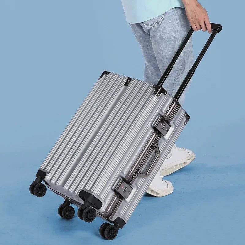 Valise Rigide en Aluminium Robuste pour Hommes et Femmes