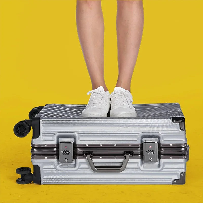 Valise Rigide en Aluminium Robuste pour Hommes et Femmes