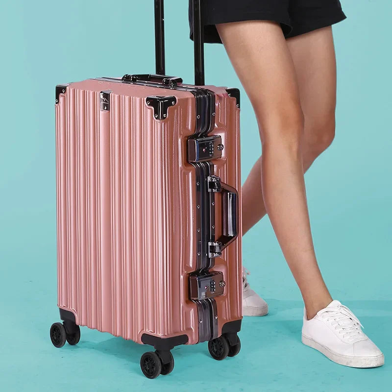 Valise Rigide en Aluminium Robuste pour Hommes et Femmes