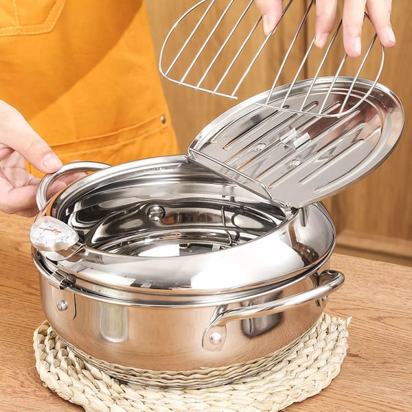Friteuse en Acier Inoxydable avec Thermomètre