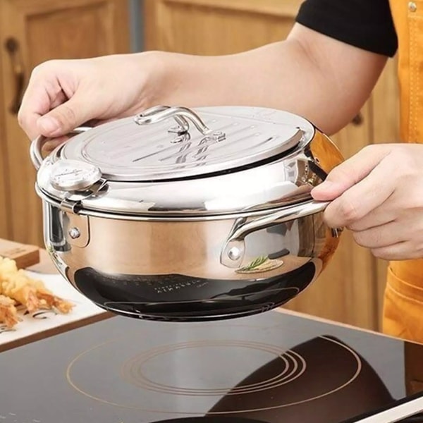 Friteuse en Acier Inoxydable avec Thermomètre