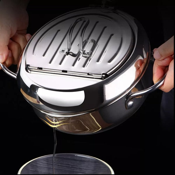 Friteuse en Acier Inoxydable avec Thermomètre