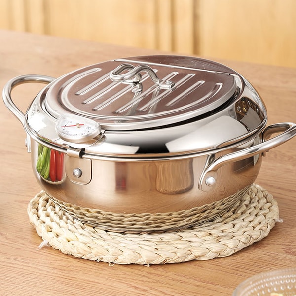 Friteuse en Acier Inoxydable avec Thermomètre