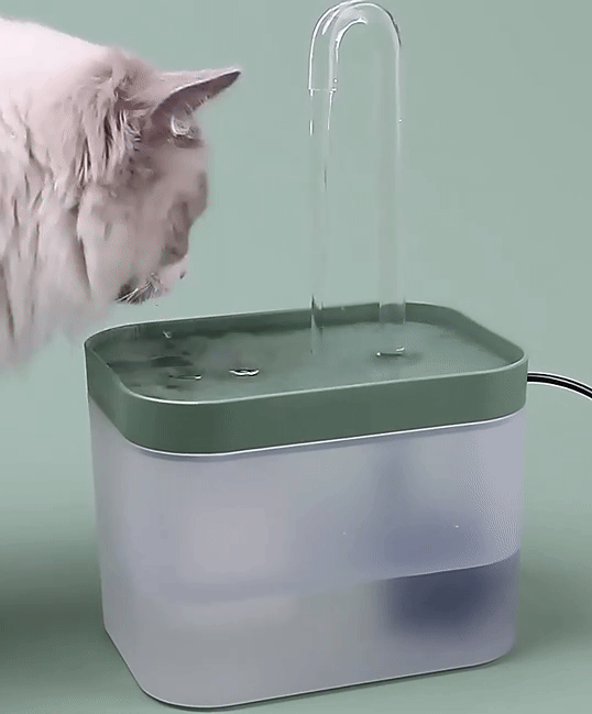 Fontaine à eau ultra-silencieuse pour animaux de compagnie avec filtration intelligente – 1,5 l en acier inoxydable