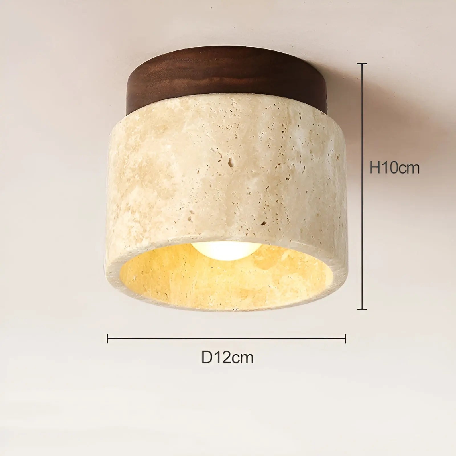 Lampe de plafond Rustykalna Travertyn - TravaGlow
