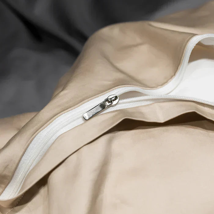 Ensemble de literie en coton satin brodé - Luxora