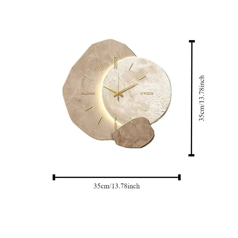Horloge Murale Scandinave Luxueuse | Design Moderne & Éclairage