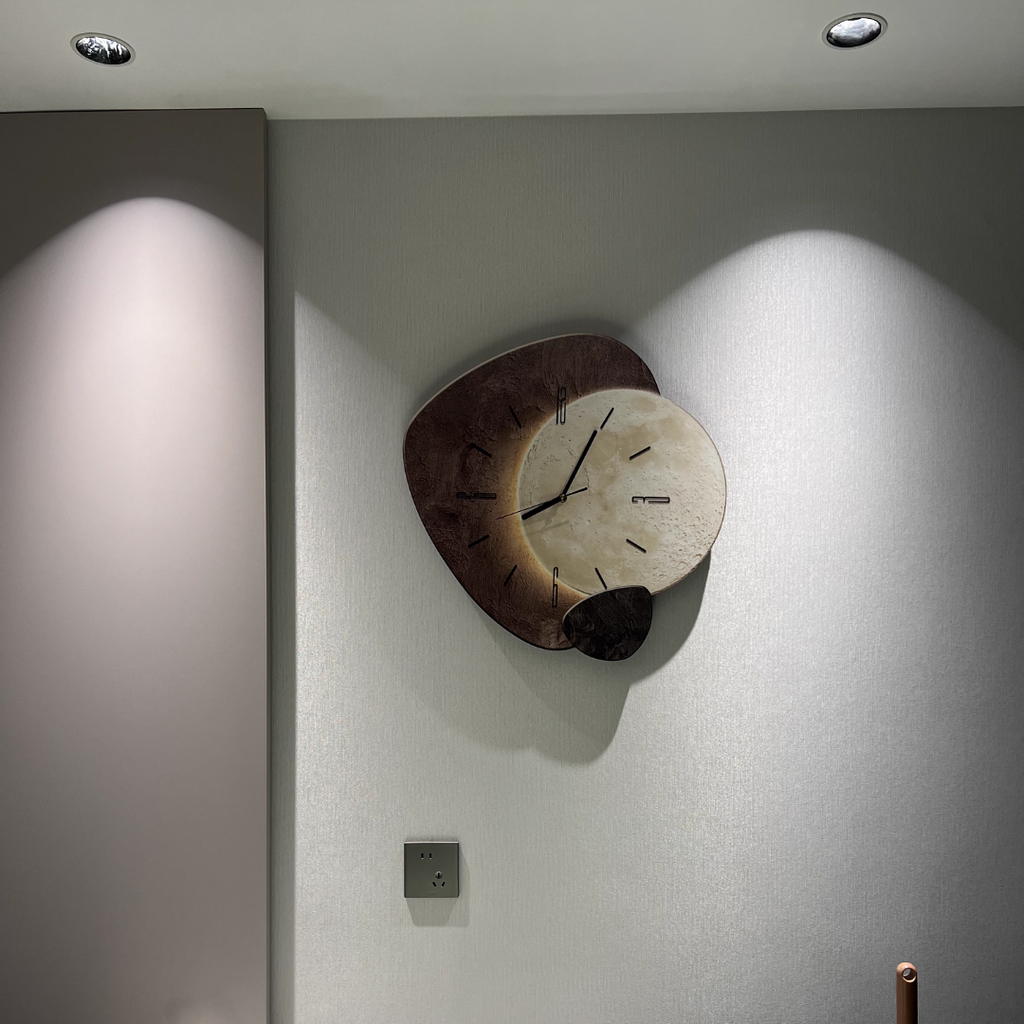 Horloge Murale Scandinave Luxueuse | Design Moderne & Éclairage