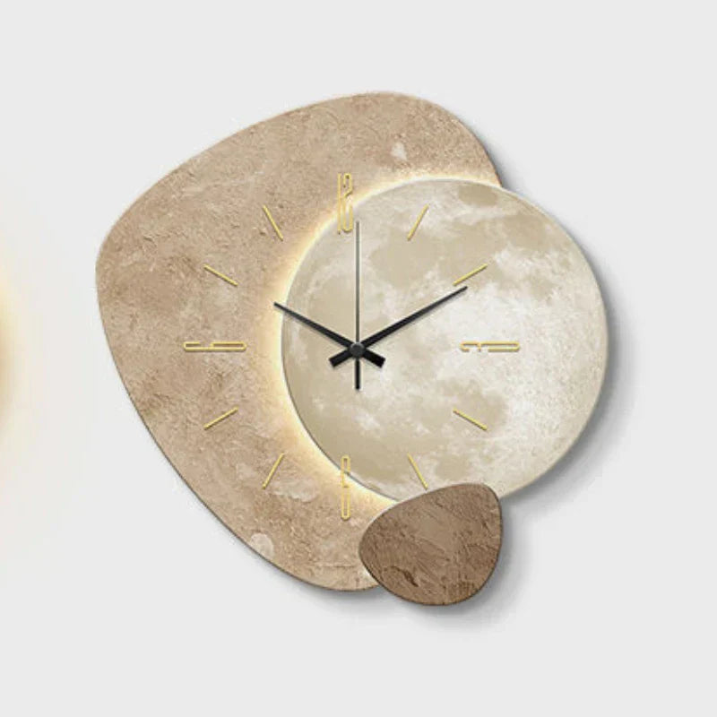Horloge Murale Scandinave Luxueuse | Design Moderne & Éclairage
