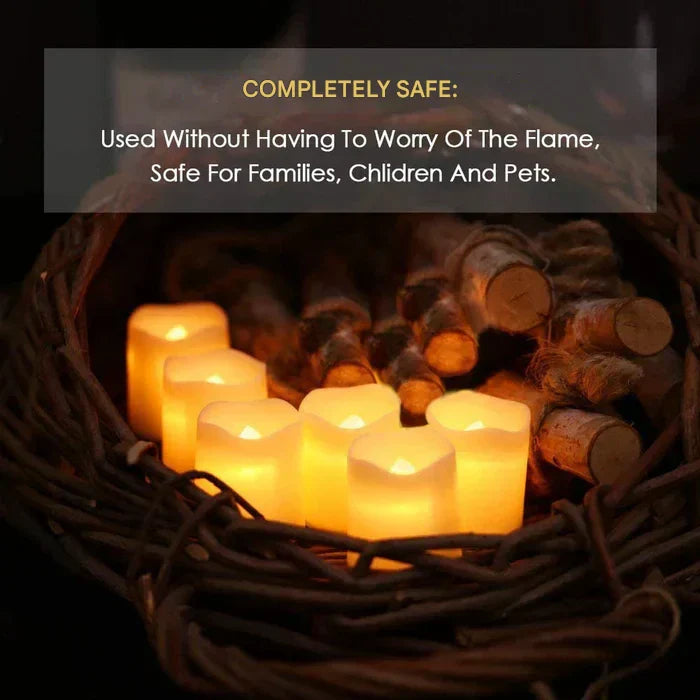Ensemble de 24 bougies LED sans flamme - GlowFlicker