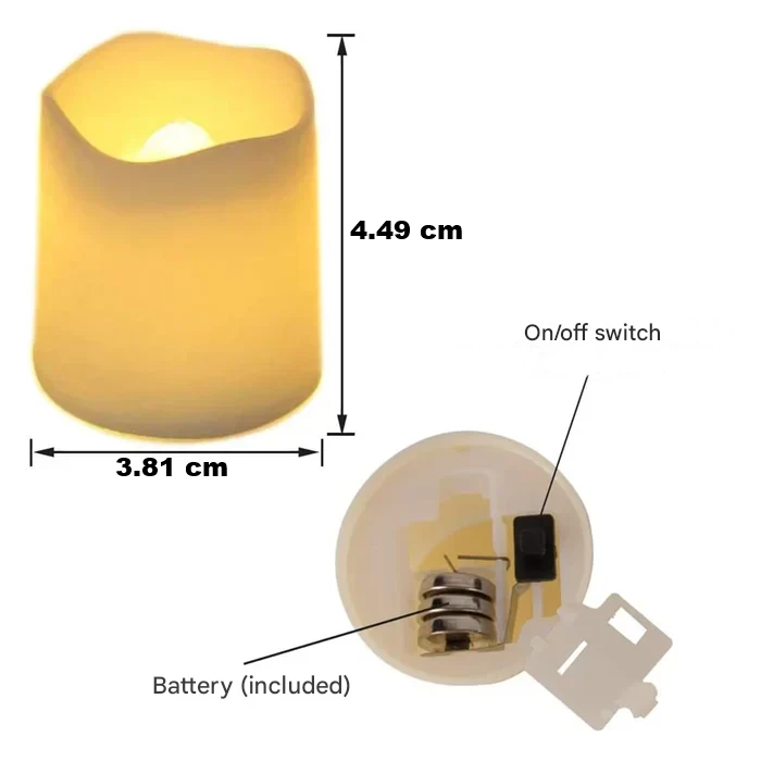 Ensemble de 24 bougies LED sans flamme - GlowFlicker