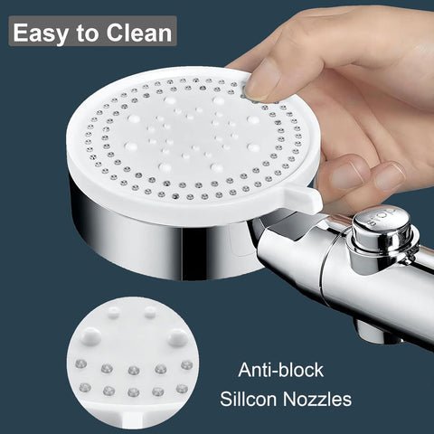 Douchette à faible pression à 5 modes | Contrôle de l'eau facile avec bouton d'arrêt