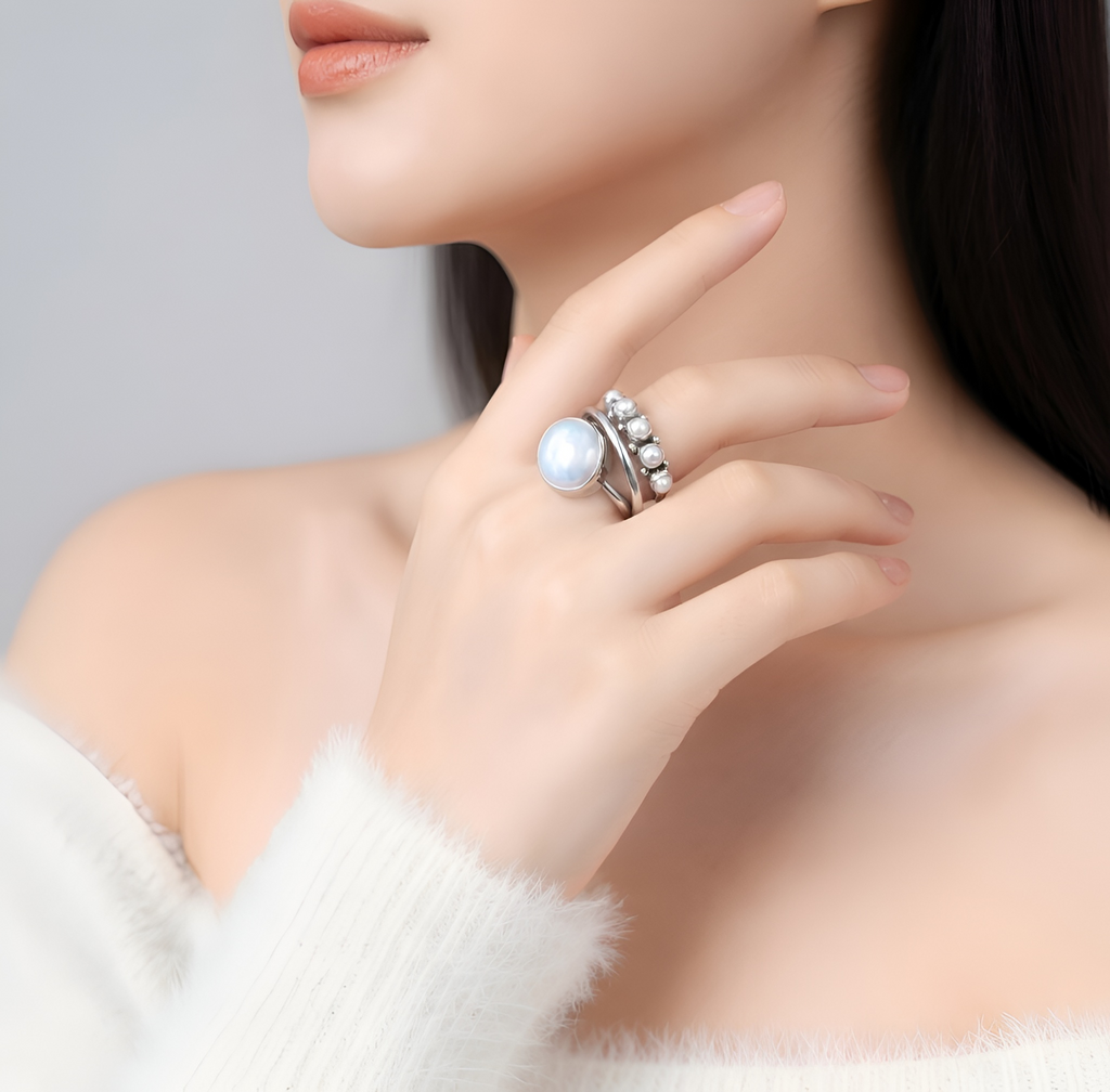 Bella - Bague perle et zircone