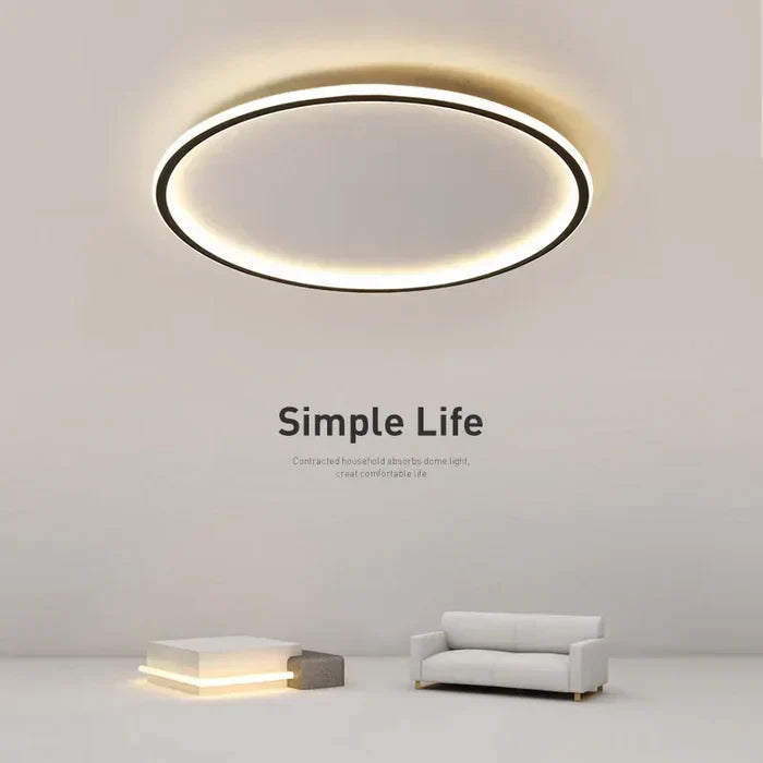 Lampe de plafond ronde scandinave - AuroraSphere