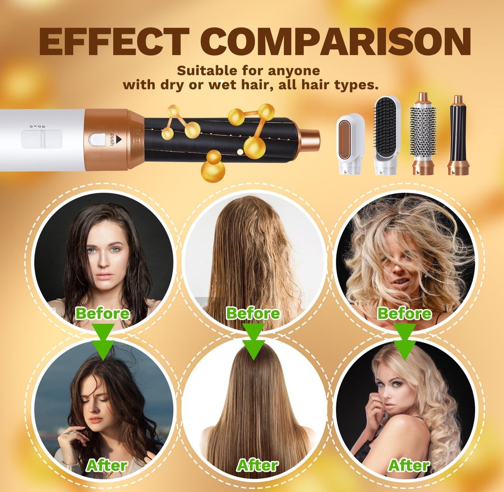 Styliste Capillaire Premium 5-en-1 pour Femmes avec Options Boucles et Lisses