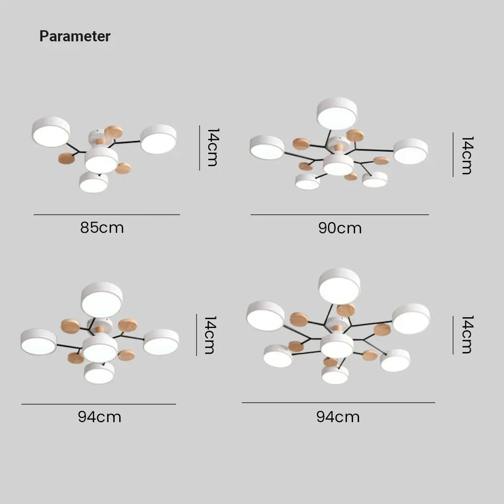 Lustre LED Semi-Flush Halo Moderne pour Espaces Élégants