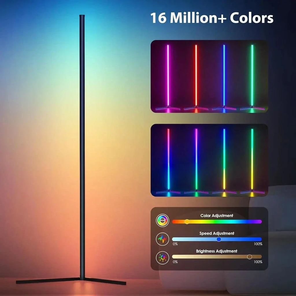 Lampe d'angle RGB élégante avec télécommande - Éclairage moderne