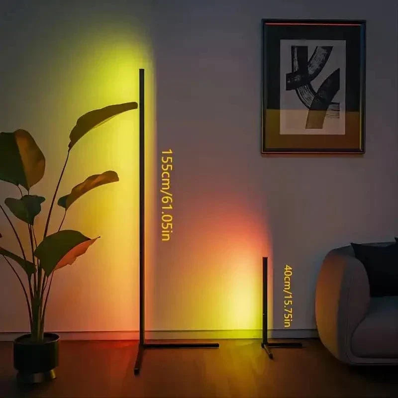 Lampe d'angle RGB élégante avec télécommande - Éclairage moderne