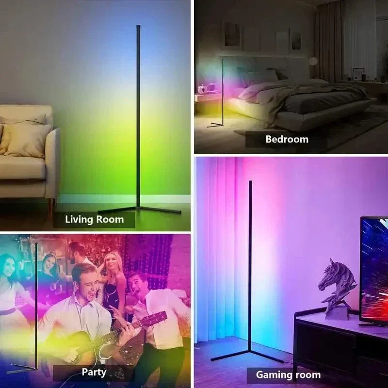 Lampe d'angle RGB élégante avec télécommande - Éclairage moderne