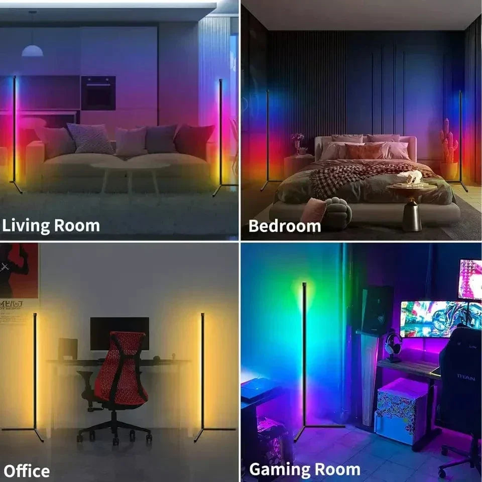 Lampe d'angle RGB élégante avec télécommande - Éclairage moderne
