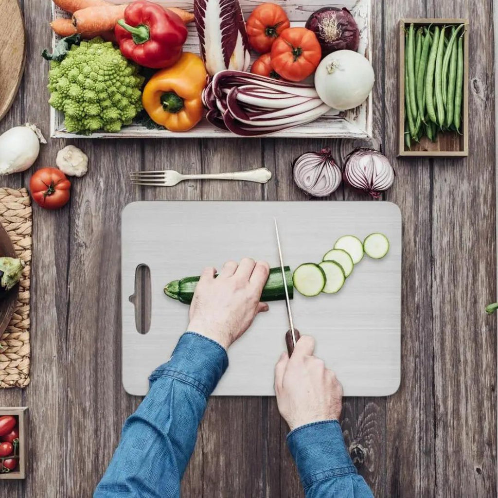 Planche à Découper en Acier Inoxydable pour Cuisine