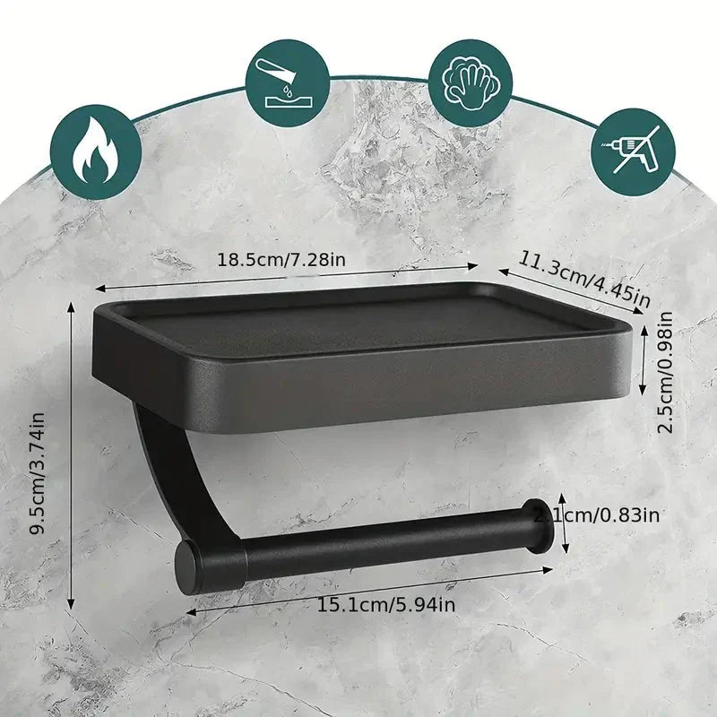 Distributeur de papier toilette avec étagère - Stalux