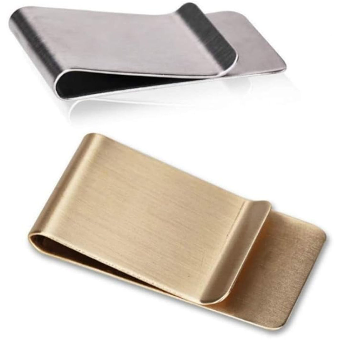 Porte-cartes et clip à billets en acier inoxydable slim - RazorHold (ensemble de 2)